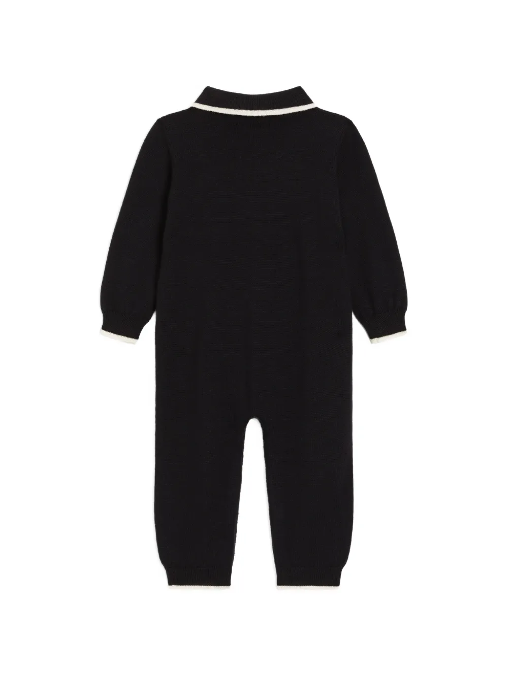 Dolce & Gabbana Kids Romper van scheerwol Zwart