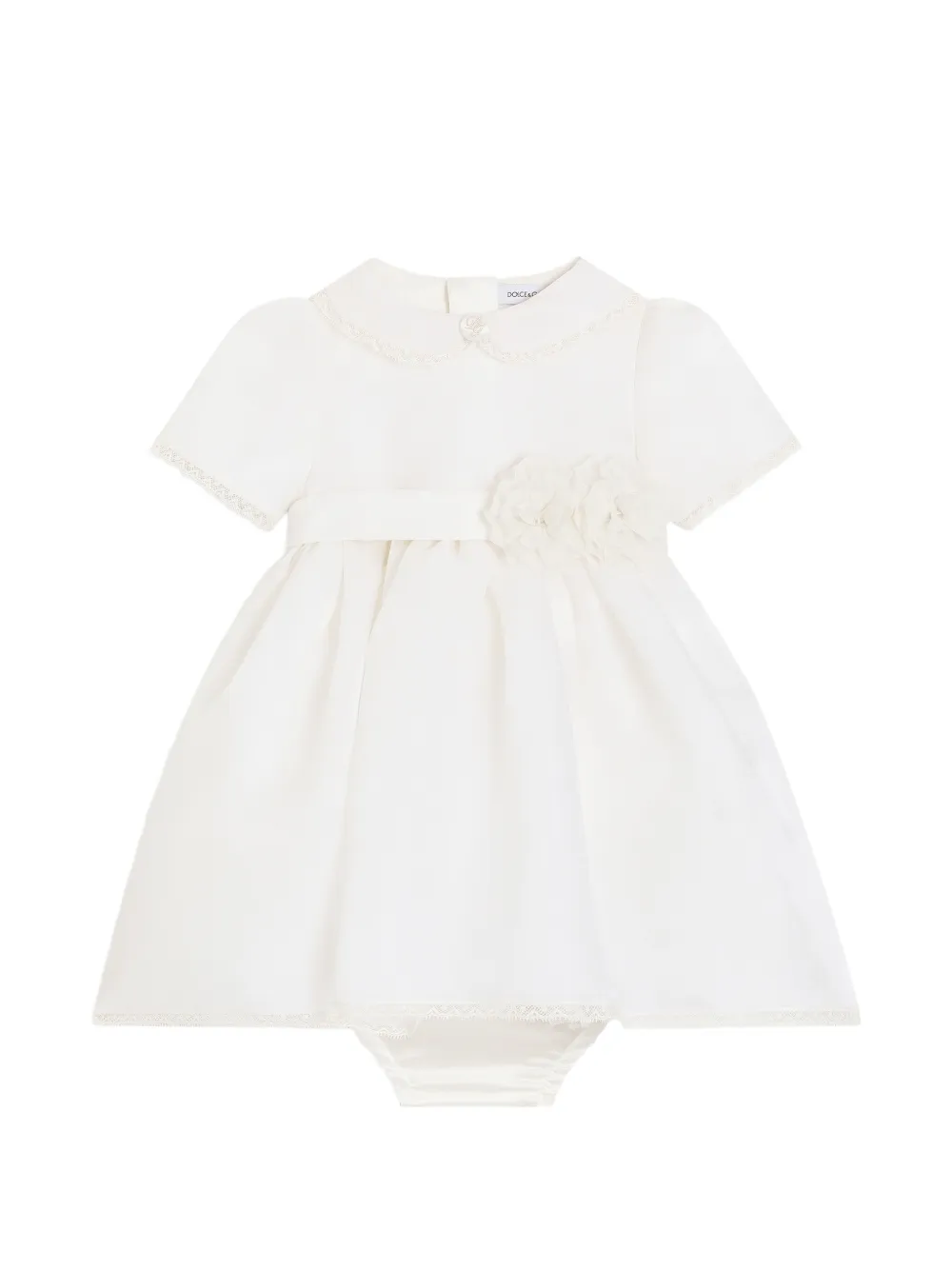 Dolce & Gabbana Kids Abito a fiori - Bianco