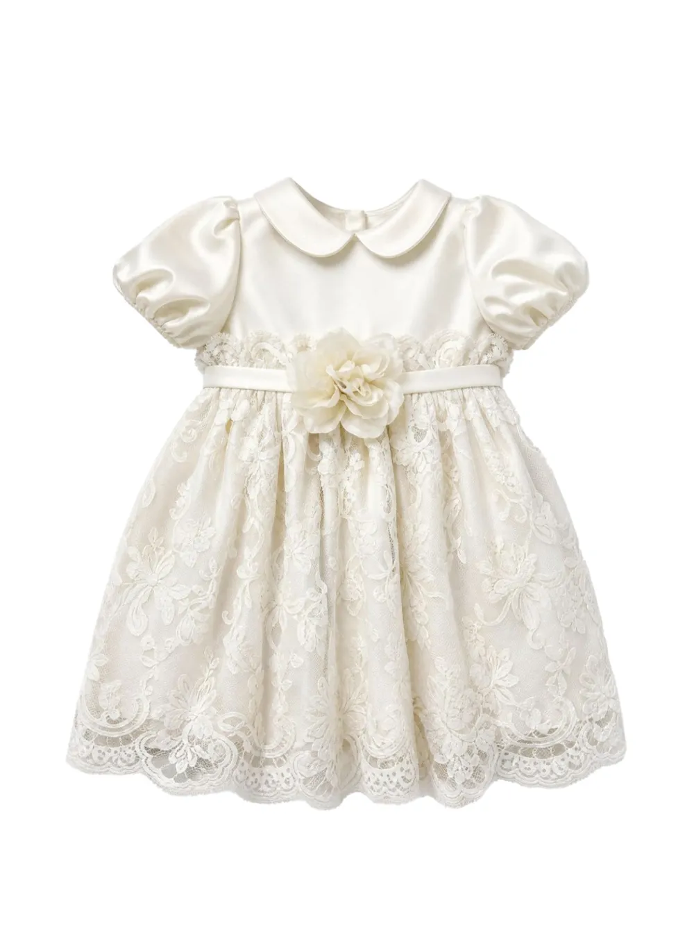 Dolce & Gabbana Kids Midi-jurk met kant Beige