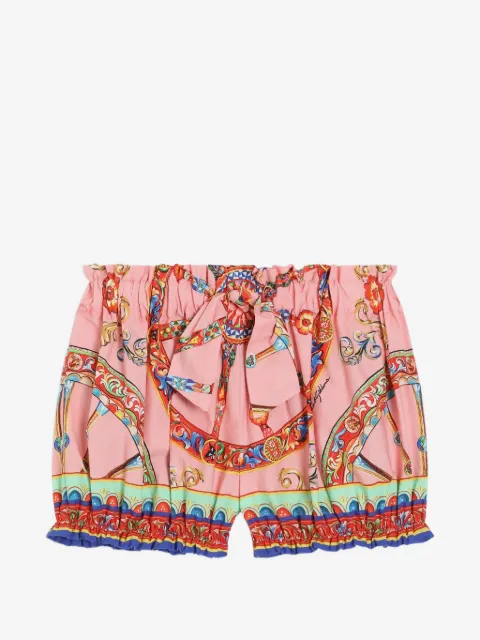 Dolce & Gabbana Kids short en coton à imprimé Carretto
