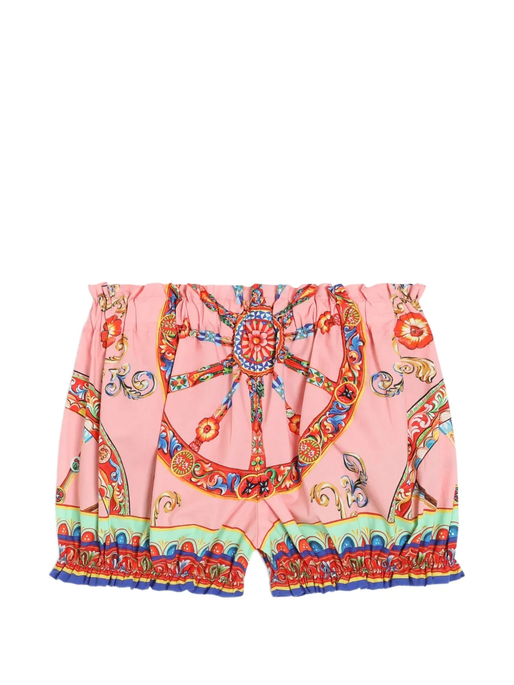 Dolce & Gabbana Kids Popeline shorts met print Roze