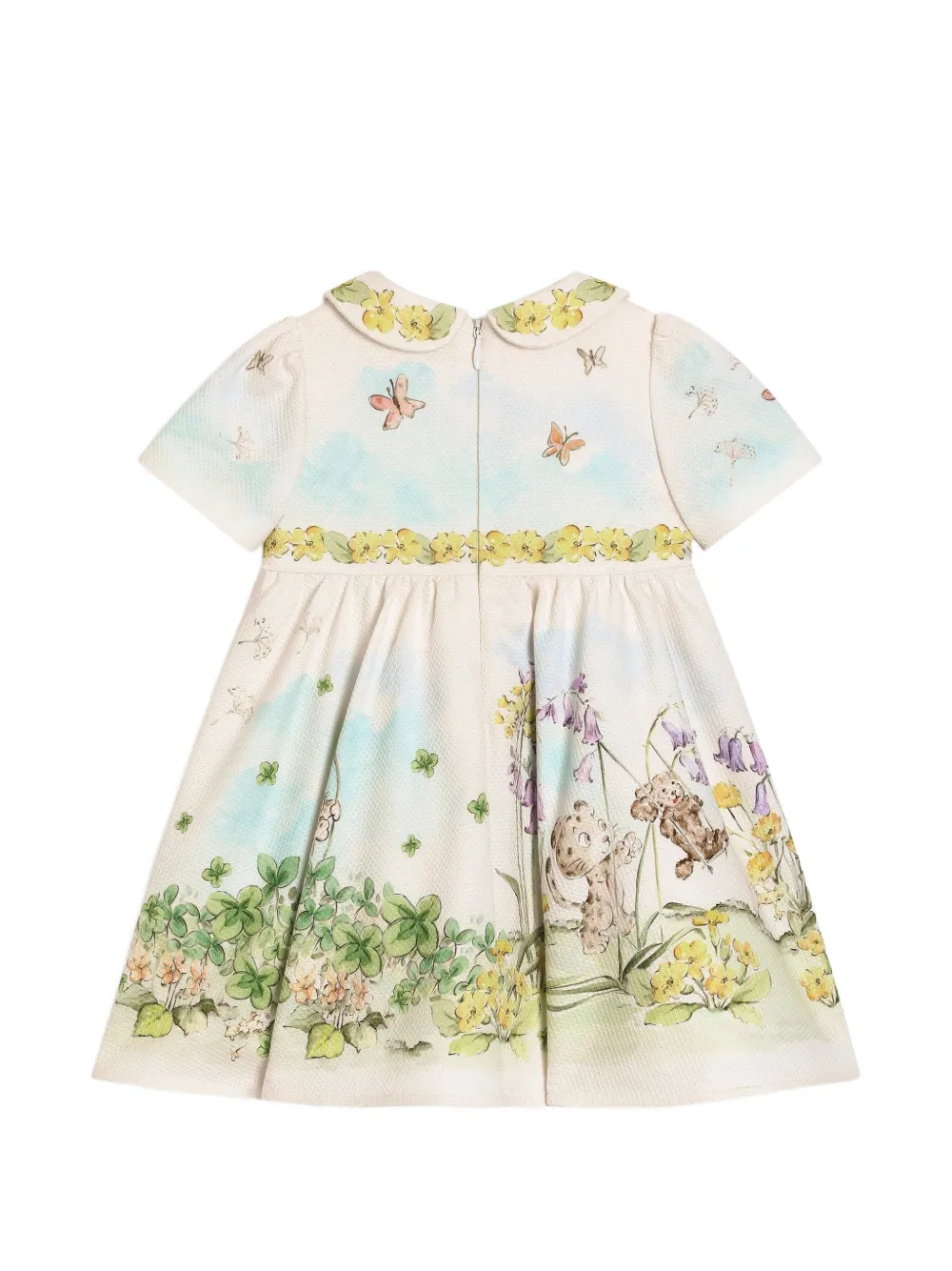 Dolce & Gabbana Kids Piqué jurk met broekje Beige