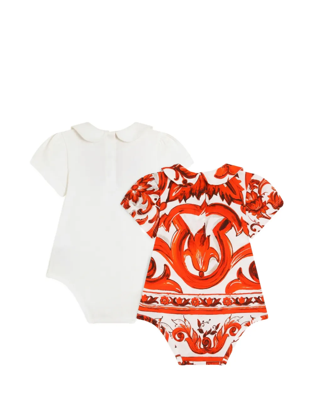 Dolce & Gabbana Kids Cadeauset met Majolica-print Oranje