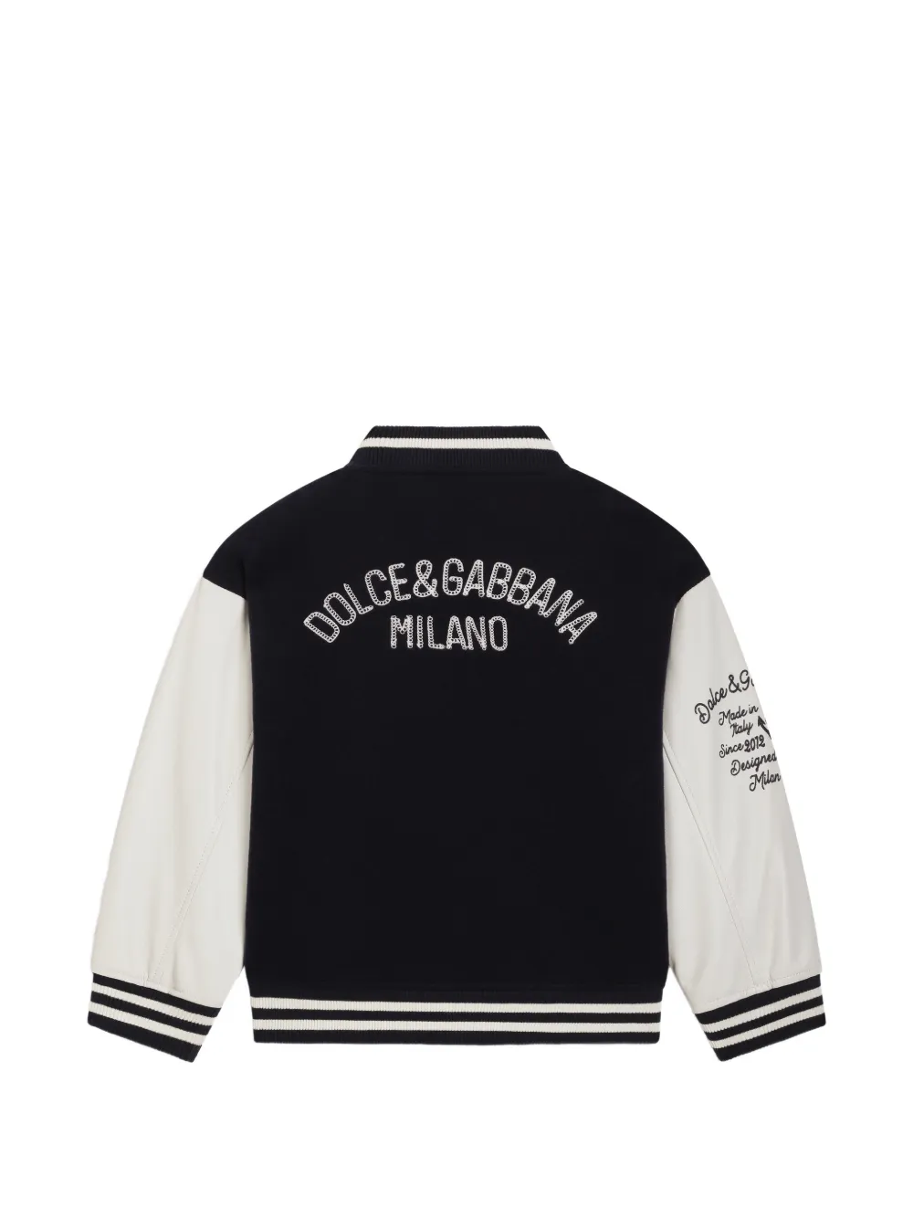 Dolce & Gabbana Kids Bomberjack met logo Blauw