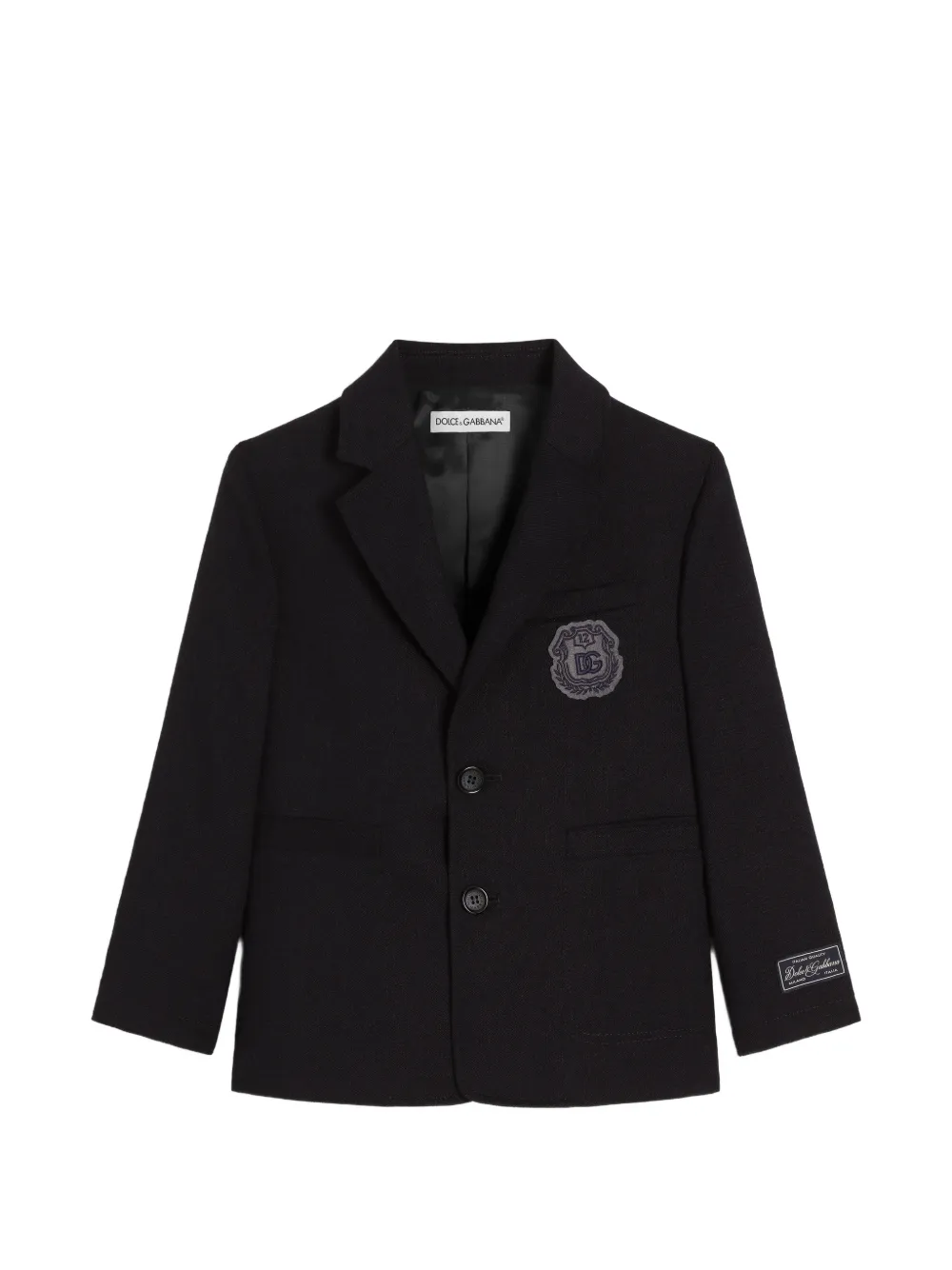 Dolce & Gabbana Kids single-breasted wool blazer - Nero