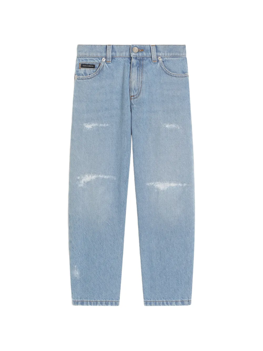 Dolce & Gabbana Kids 5-pocket denim trousers - Blu
