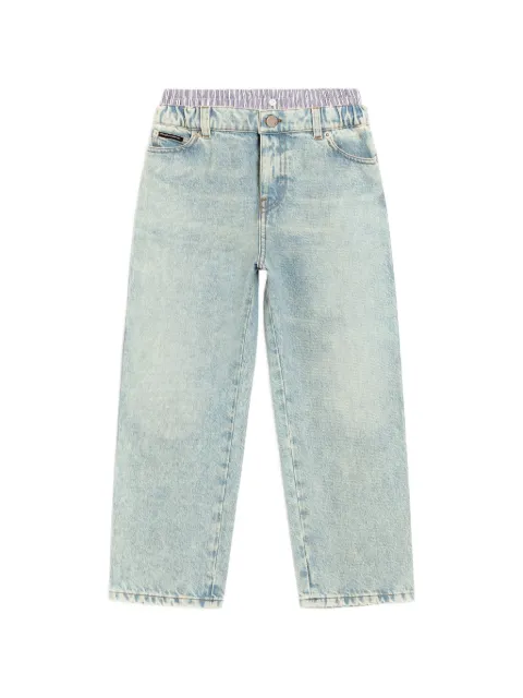 Dolce & Gabbana Kids 5-pocket denim trousers