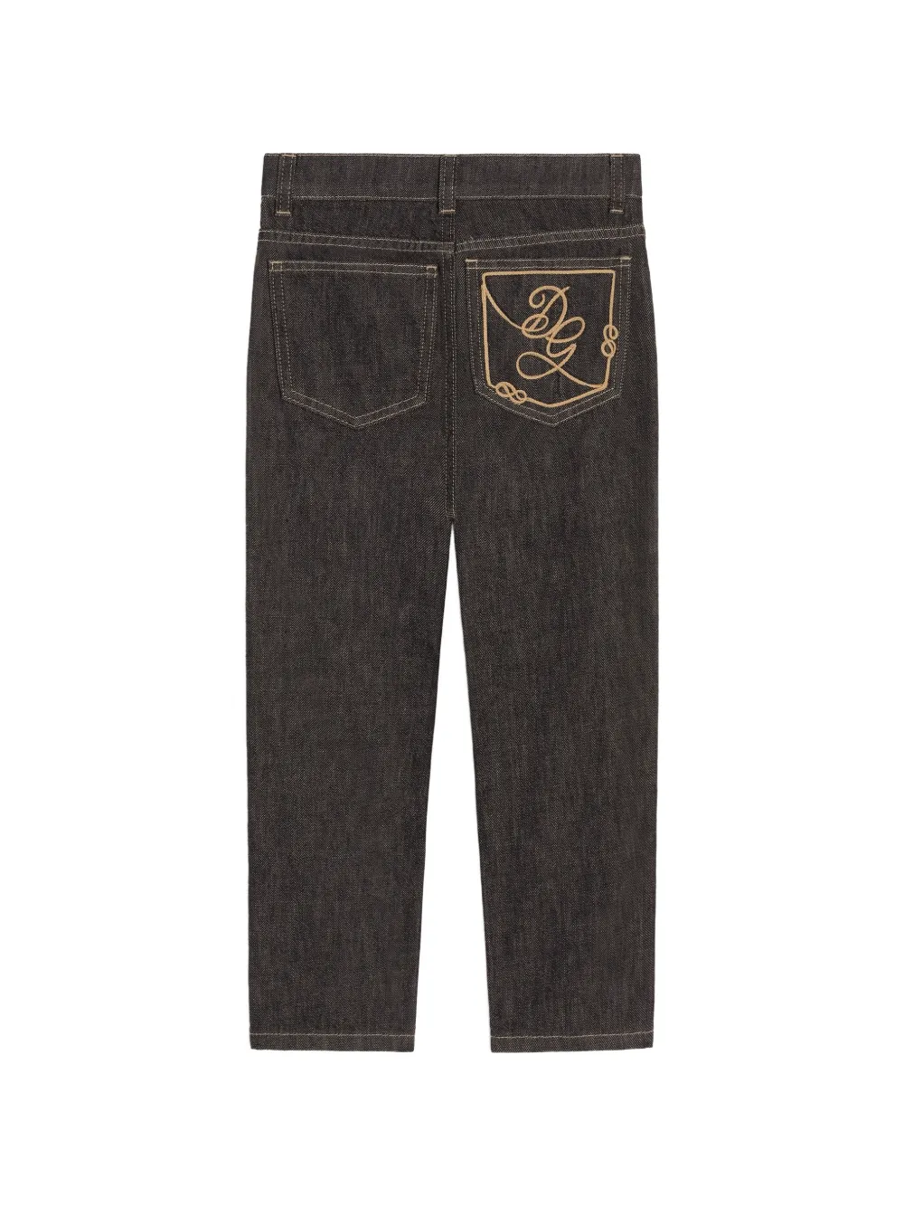 Dolce & Gabbana Kids Spijkerbroek met vijf zakken Bruin