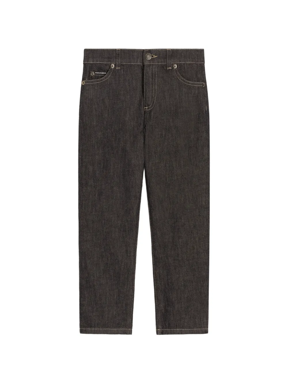 Dolce & Gabbana Kids Jeans a cinque tasche - Marrone