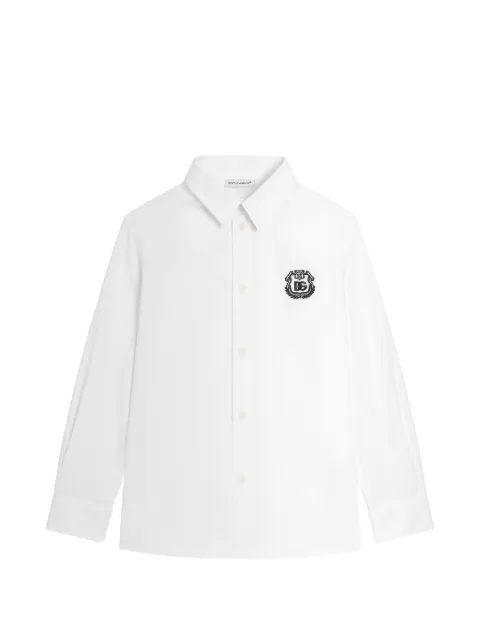 Dolce & Gabbana Kids poplin shirt with logo