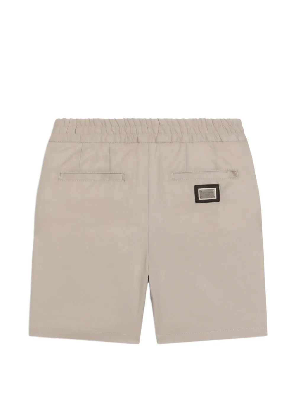 Dolce & Gabbana Kids Katoenen gabardine bermuda shorts Beige
