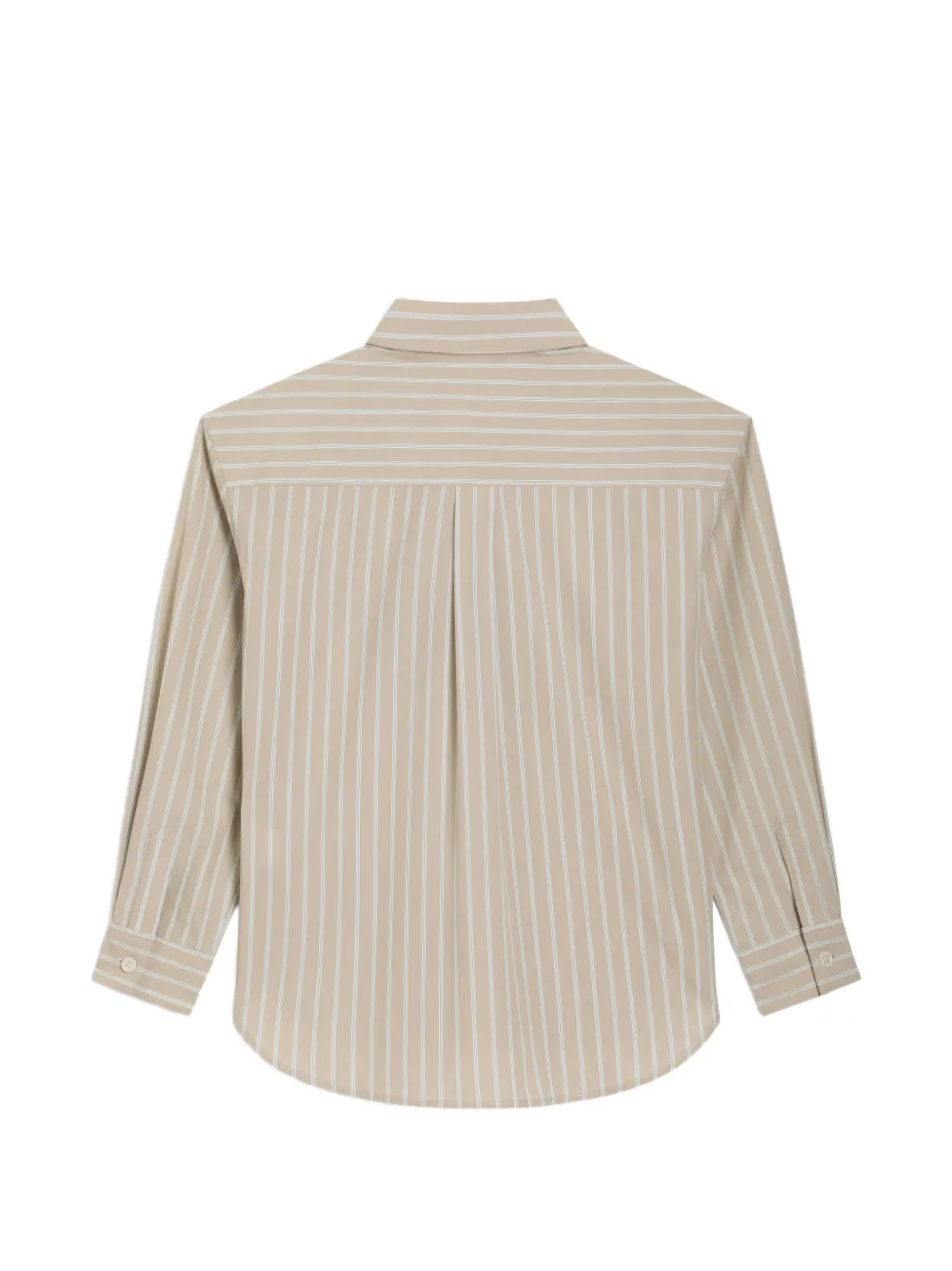 Dolce & Gabbana Kids Popeline shirt met logo Beige