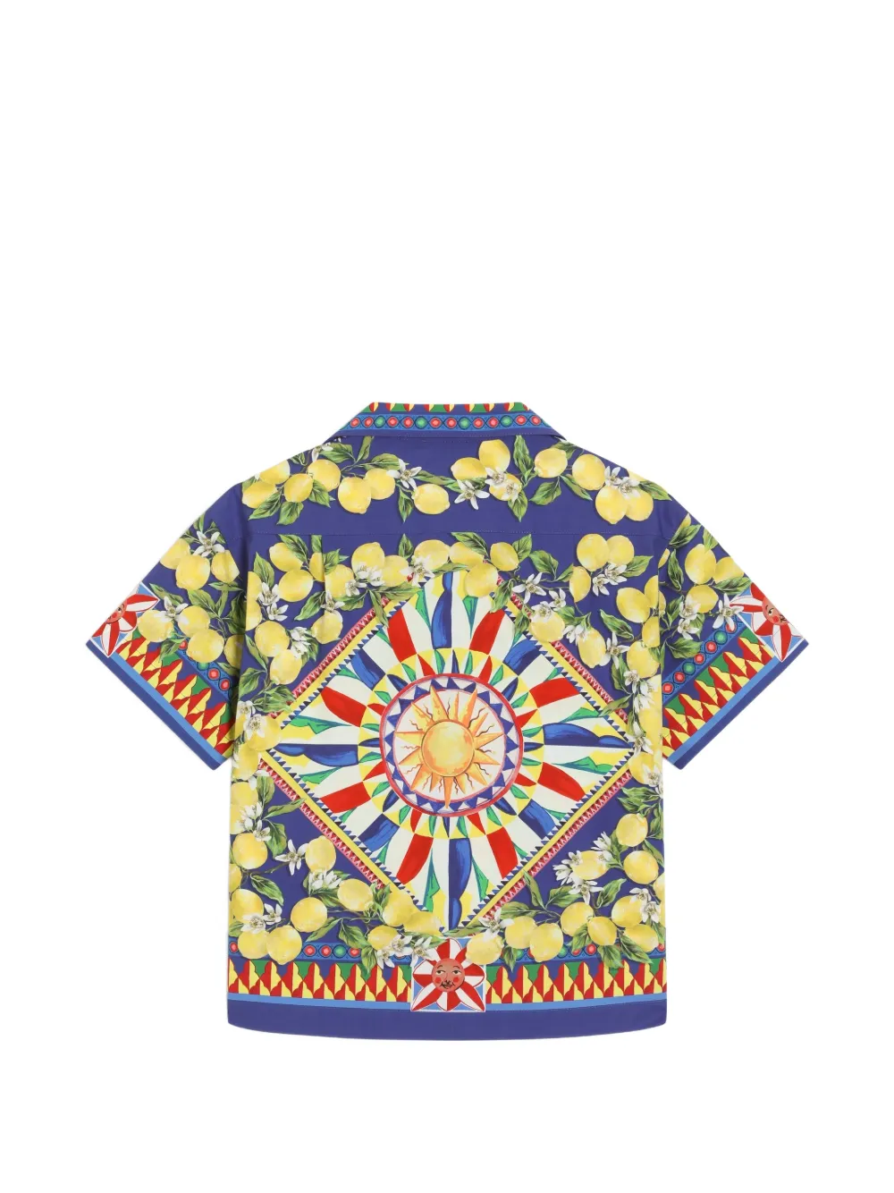 Dolce & Gabbana Kids Popeline blouse met print Blauw