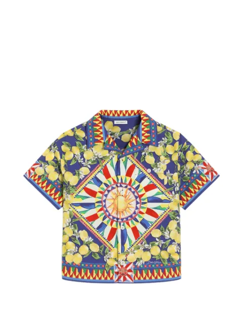 Dolce & Gabbana Kids Carretto-print poplin shirt