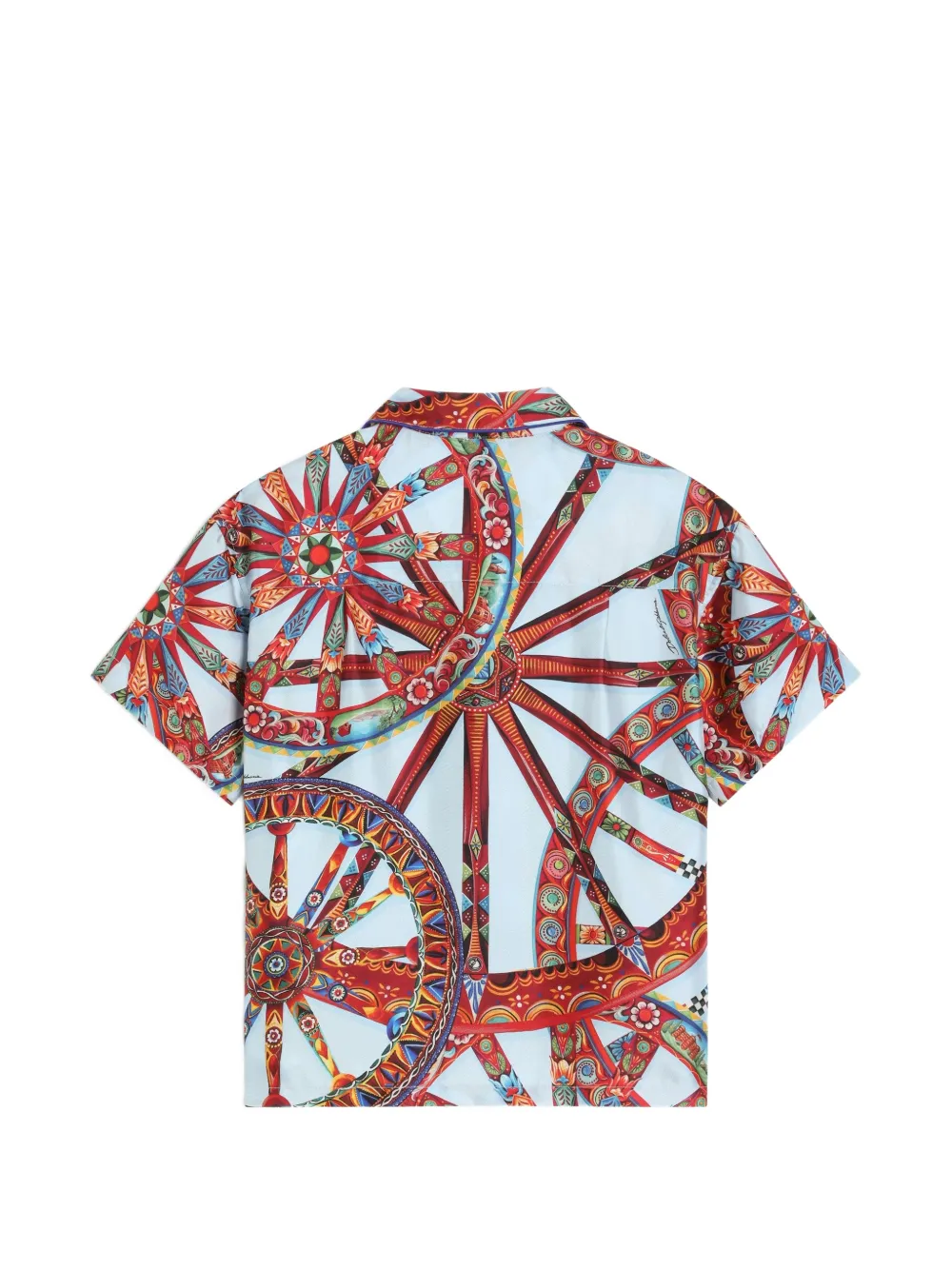 Dolce & Gabbana Kids Twill blouse met print Blauw