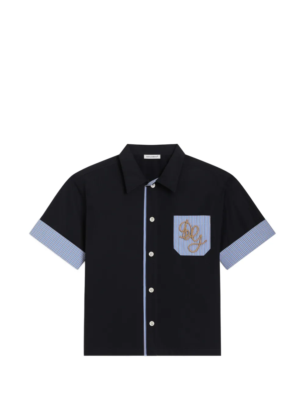 Dolce & Gabbana Kids Popeline-Hemd - Blau