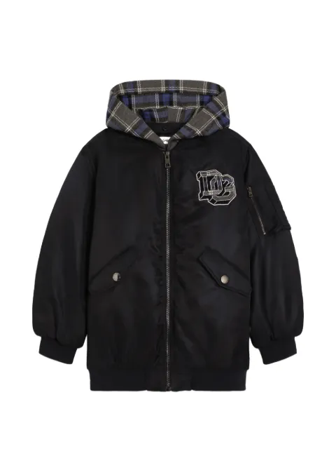 Dolce & Gabbana Kids twill bomber jacket with logo