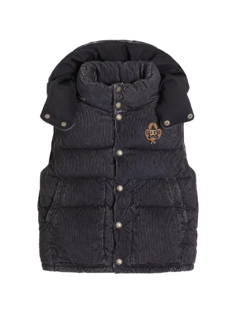 Dolce & Gabbana Kids velvet vest with patch