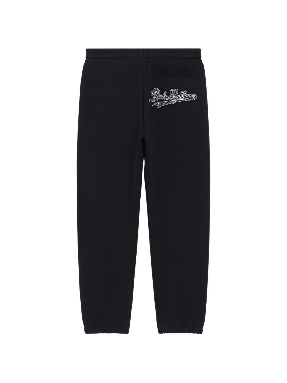 Dolce & Gabbana Kids Fleece joggingbroek met logo Blauw