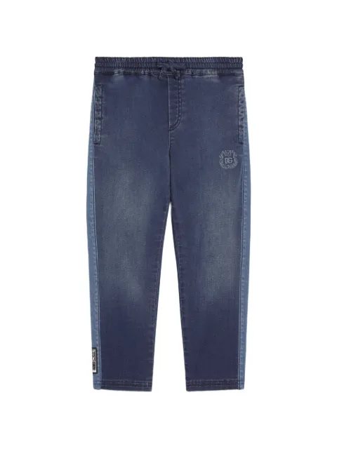 Dolce & Gabbana Kids pantalones de mezclilla con bordado