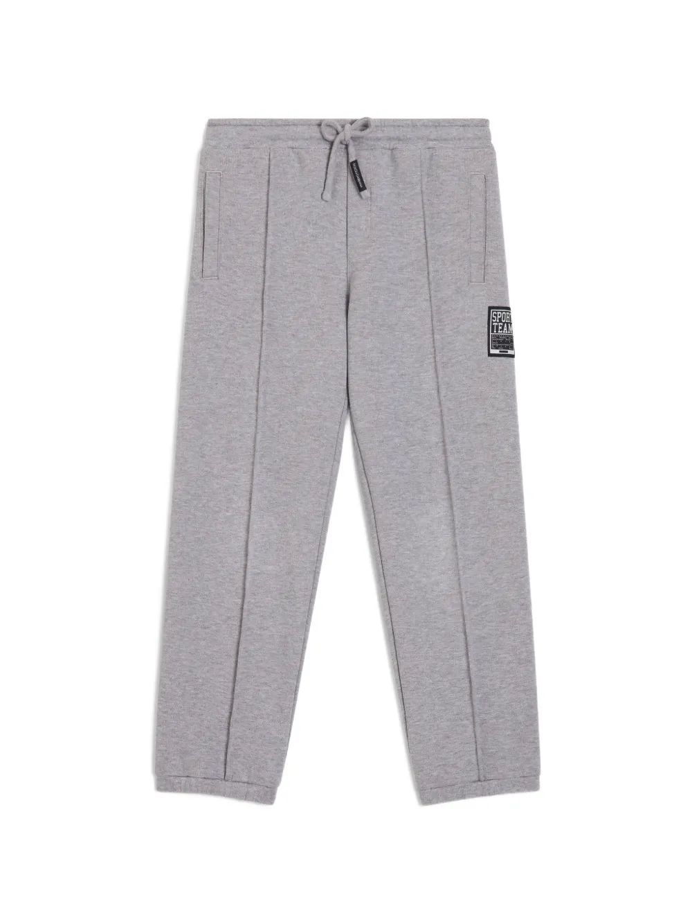 Dolce & Gabbana Kids Pantaloni in pile con logo - Grigio