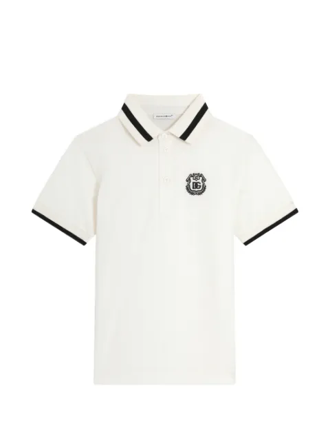 Dolce & Gabbana Kids piqué polo shirt with logo