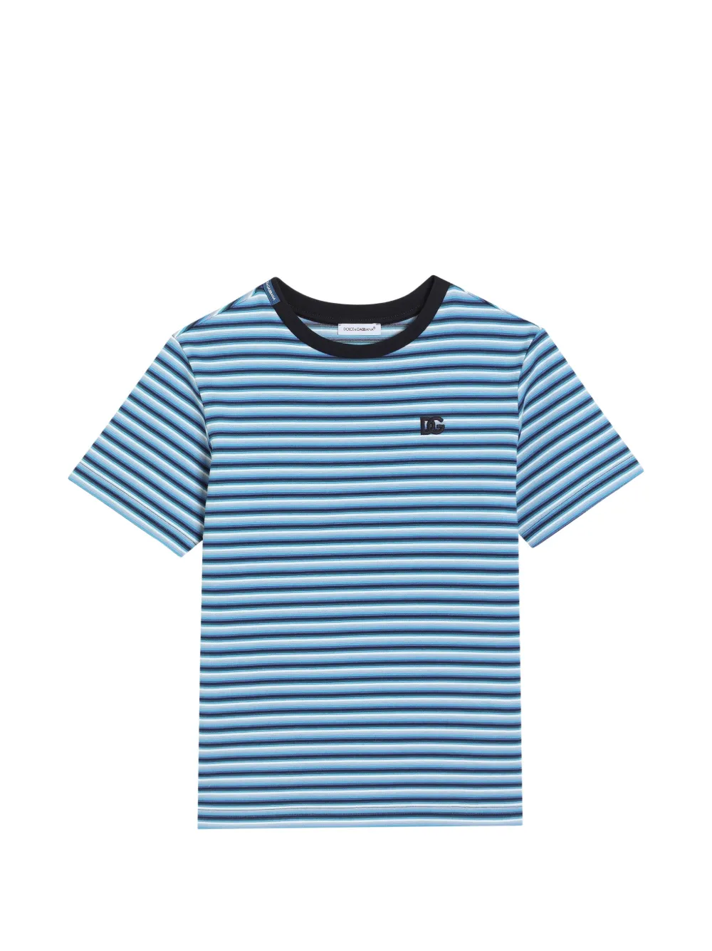 Dolce & Gabbana Kids striped jersey T-shirt - Blau