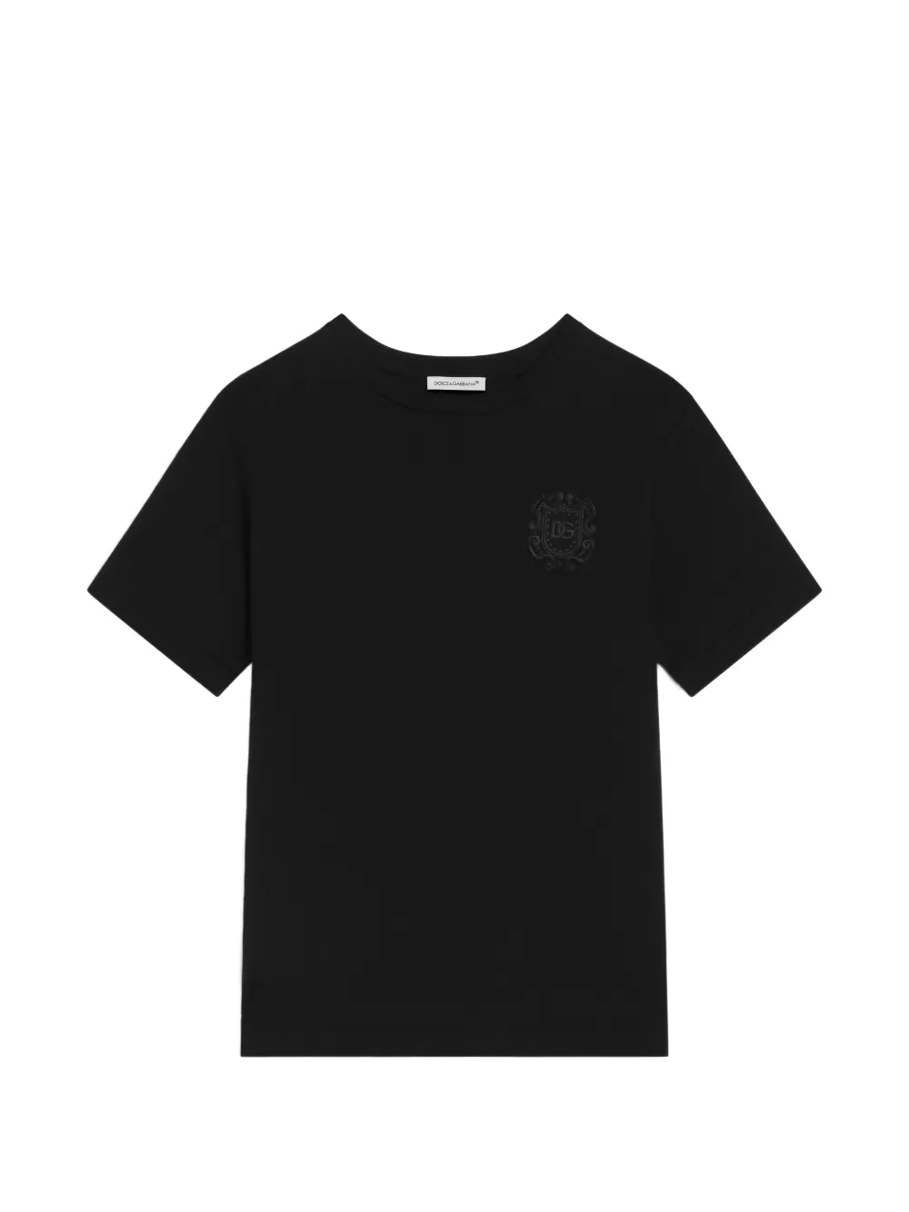 Dolce & Gabbana Kids jersey T-shirt with patch - Nero