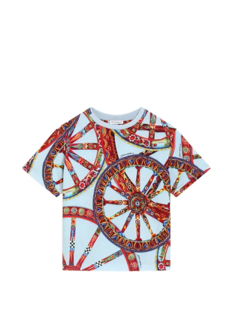 Dolce & Gabbana Kids playera con estampado Carretto