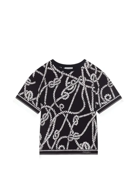 Dolce & Gabbana Kids Jersey-T-Shirt mit Marina-Print