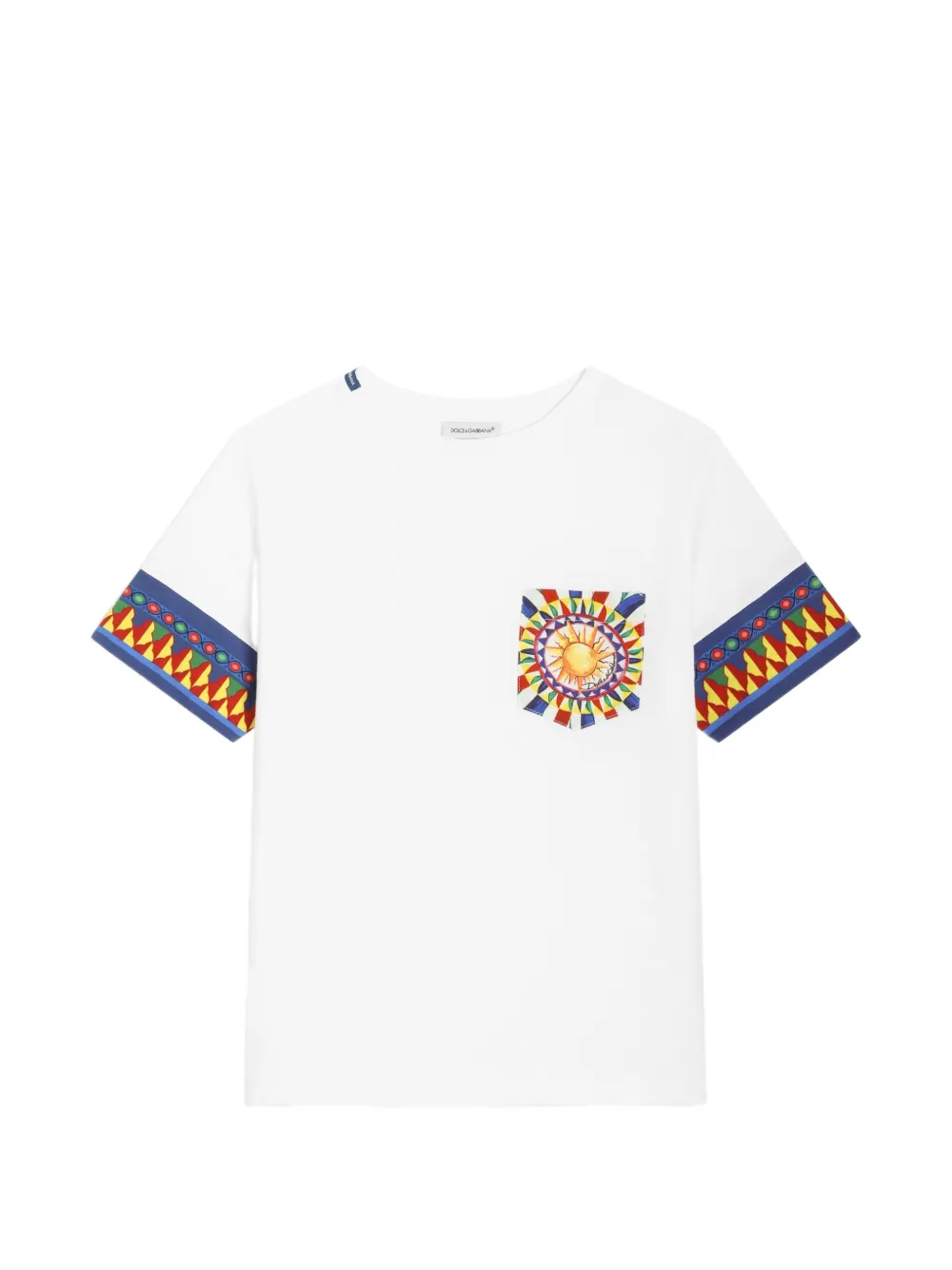 Dolce & Gabbana Kids T-shirt in jersey con stampa Carretto - Bianco