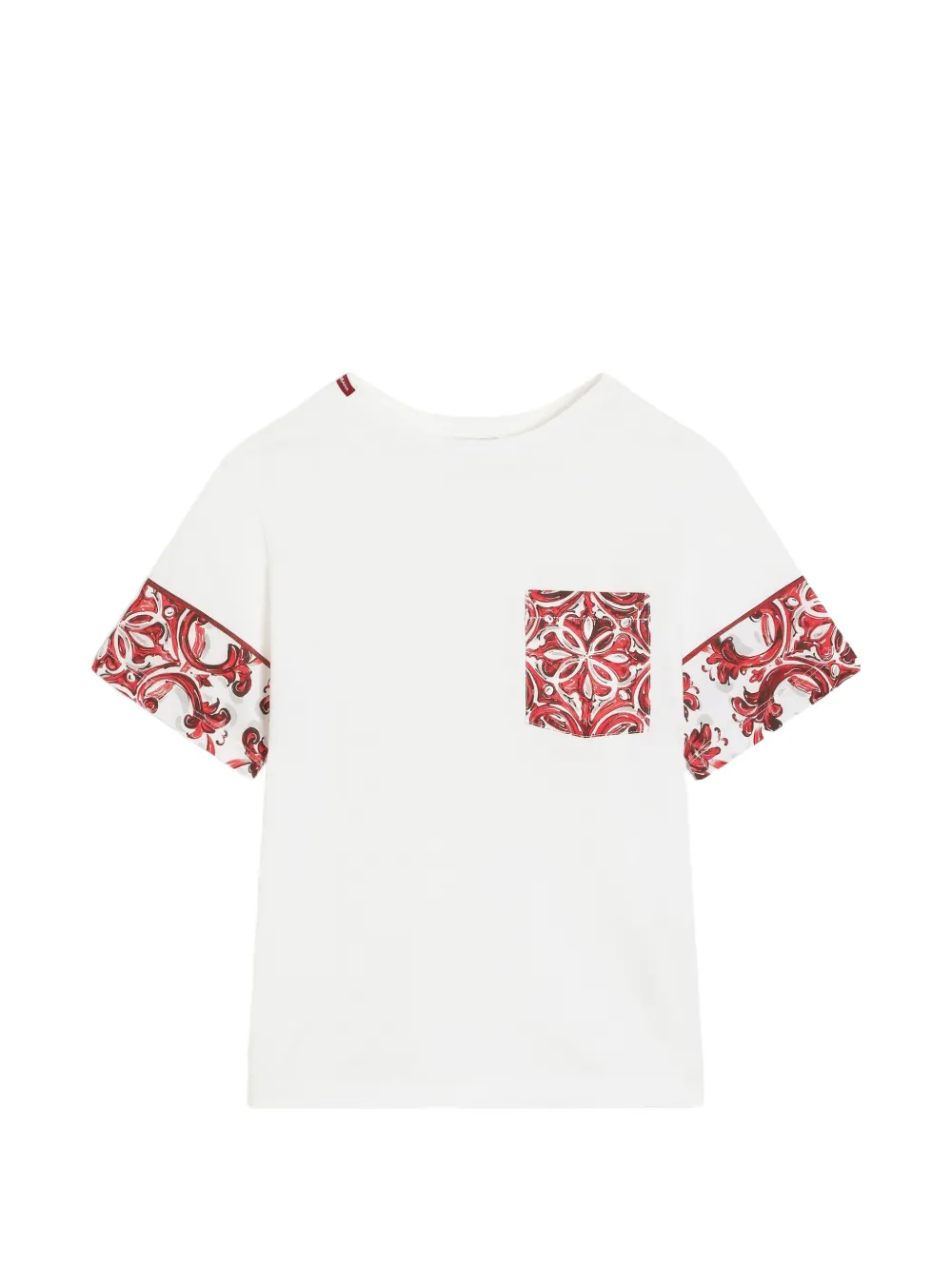 Dolce & Gabbana Kids Majolica-print jersey T-shirt - Bianco