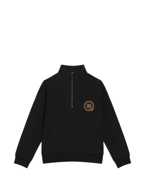 Dolce & Gabbana Kids sweatshirt i bomull med märke