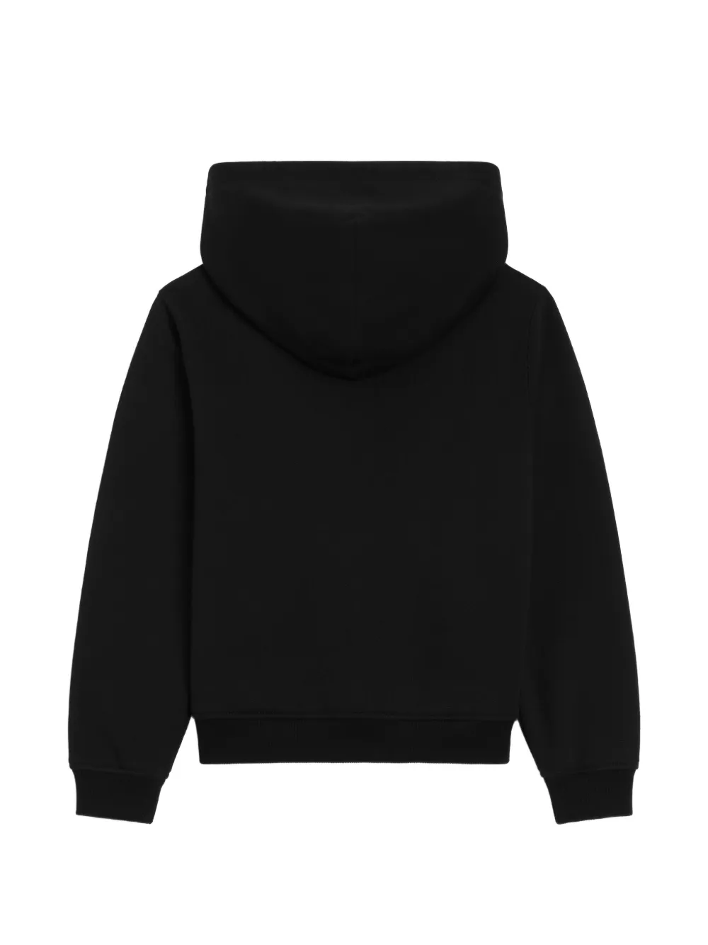Dolce & Gabbana Kids Katoenen sweater met capuchon en patch Zwart