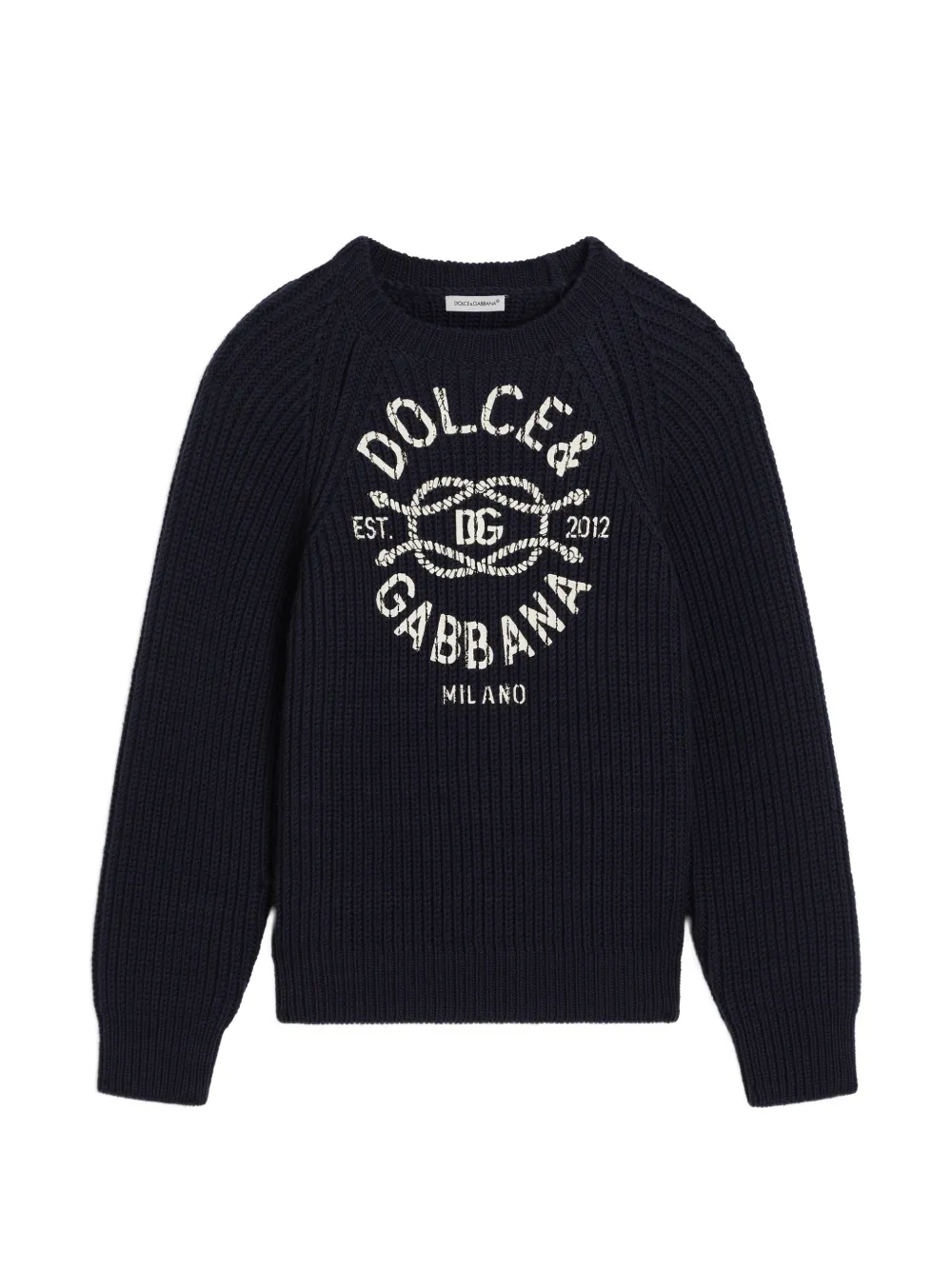 Dolce & Gabbana Kids Maglione in lana vergine - Blu