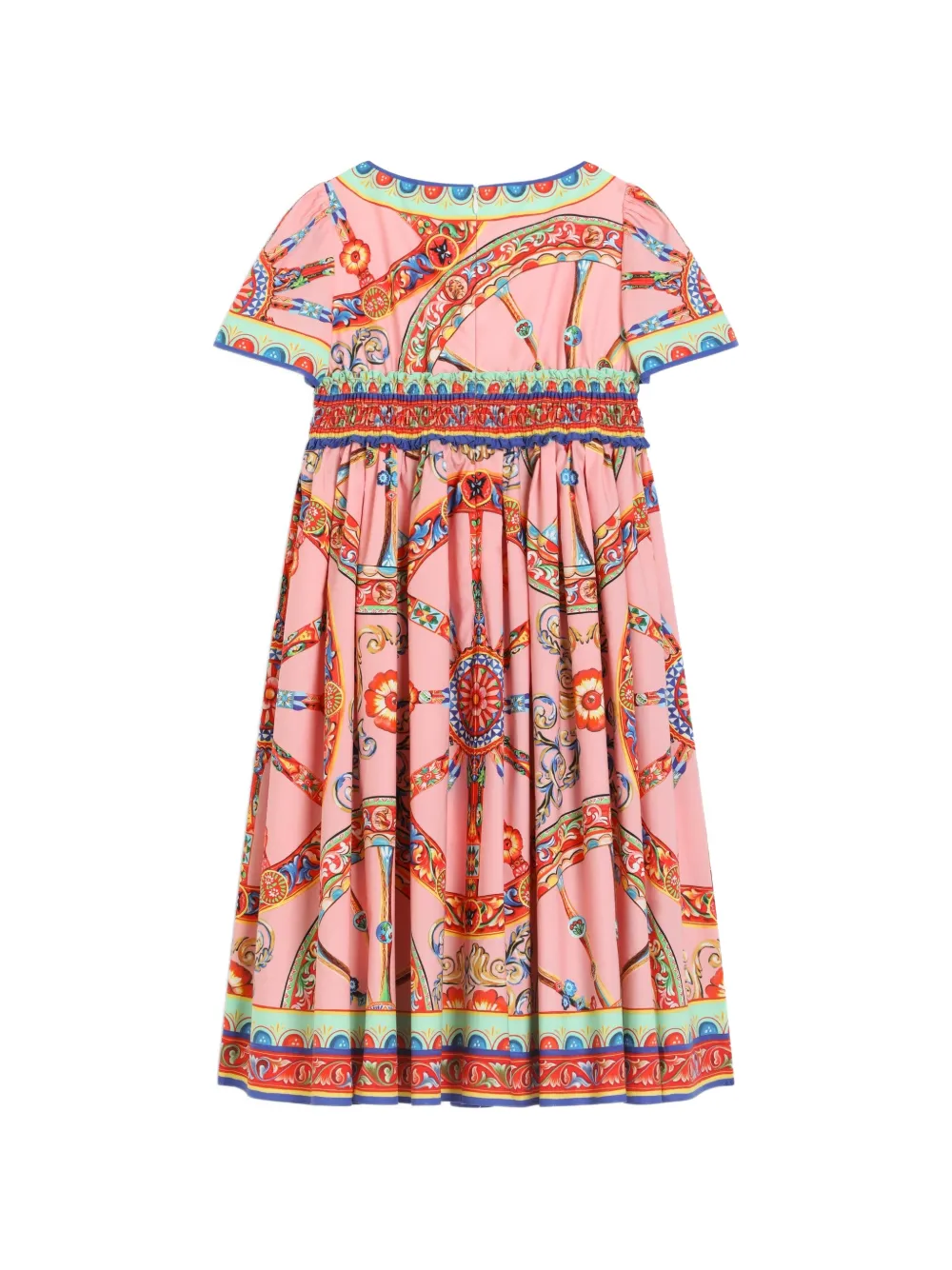 Dolce & Gabbana Kids Popeline jurk met print Roze