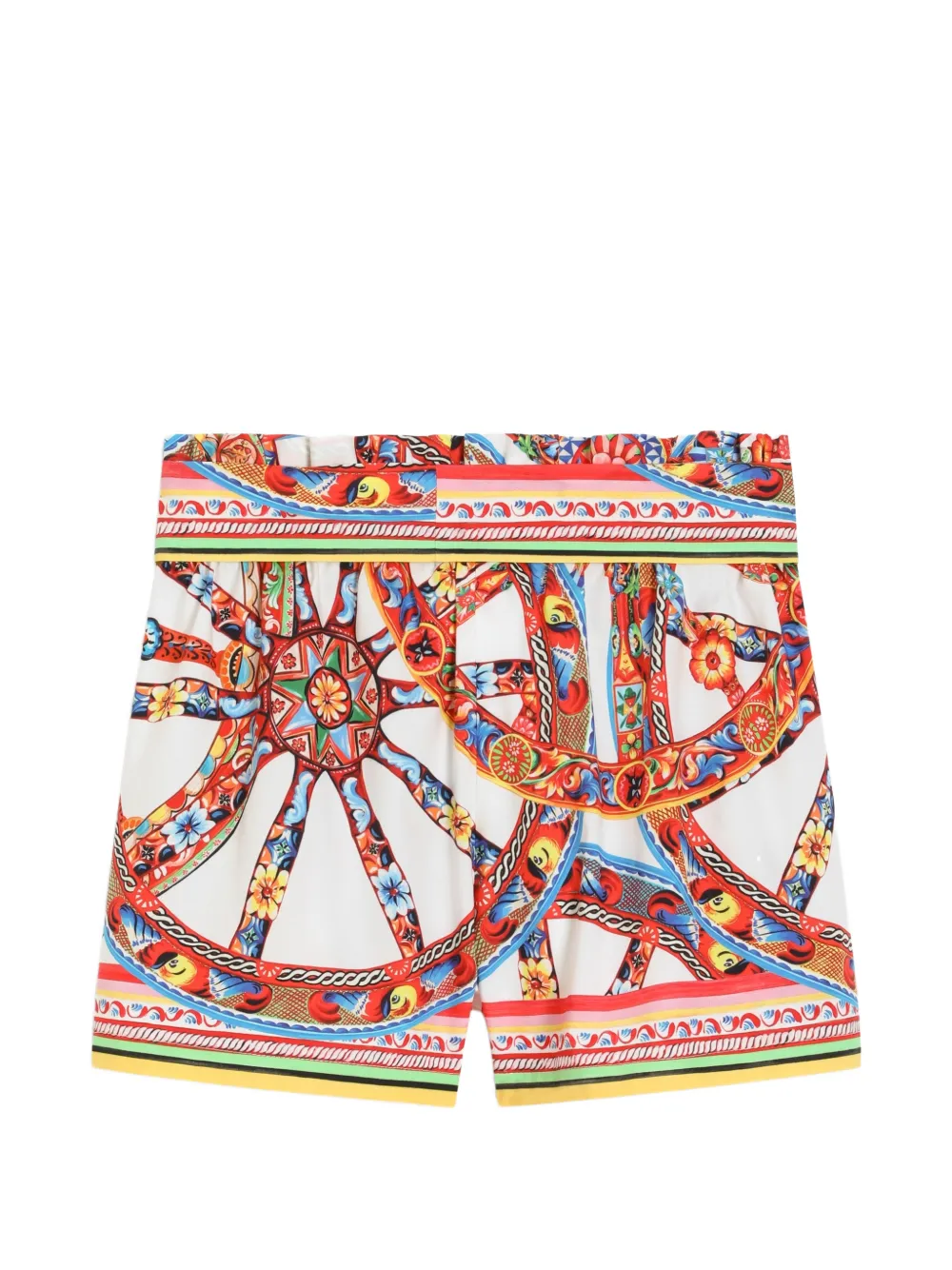 Dolce & Gabbana Kids Popeline shorts met print Wit