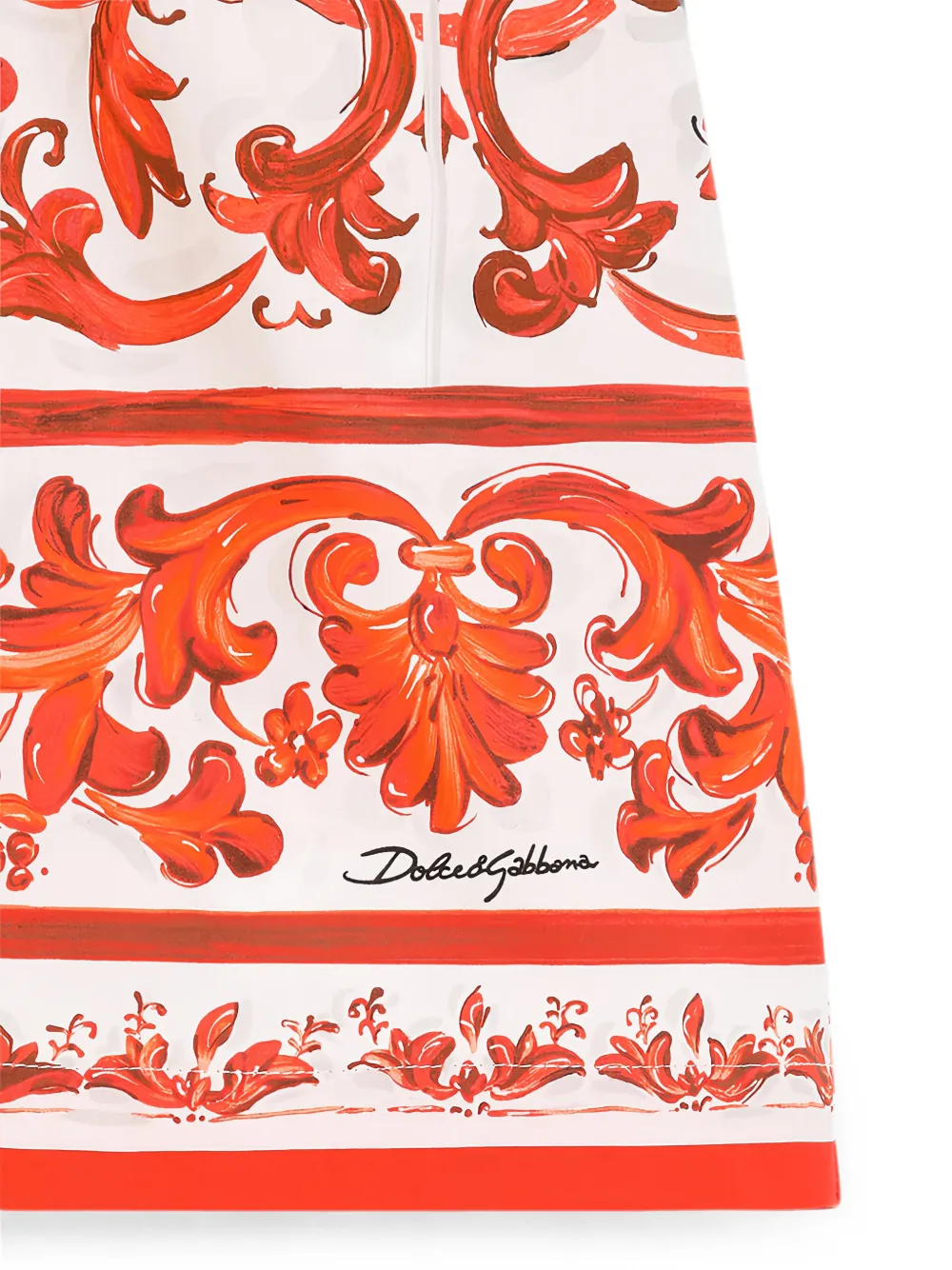 Dolce & Gabbana Kids Popeline jumpsuit met Majolica-print Wit