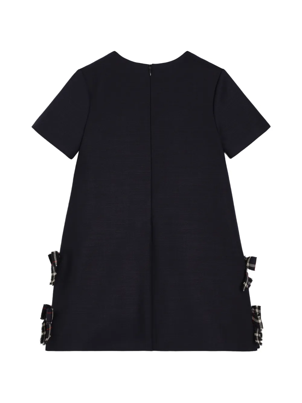 Dolce & Gabbana Kids Wollen crêpe jurk Blauw