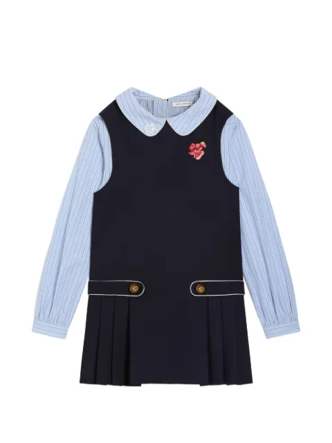 Dolce & Gabbana Kids robe en popeline crêpe avec patch