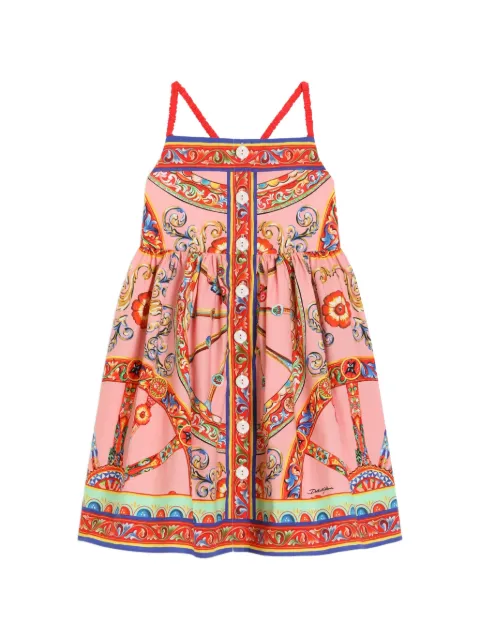 Dolce & Gabbana Kids Carretto-print poplin dress