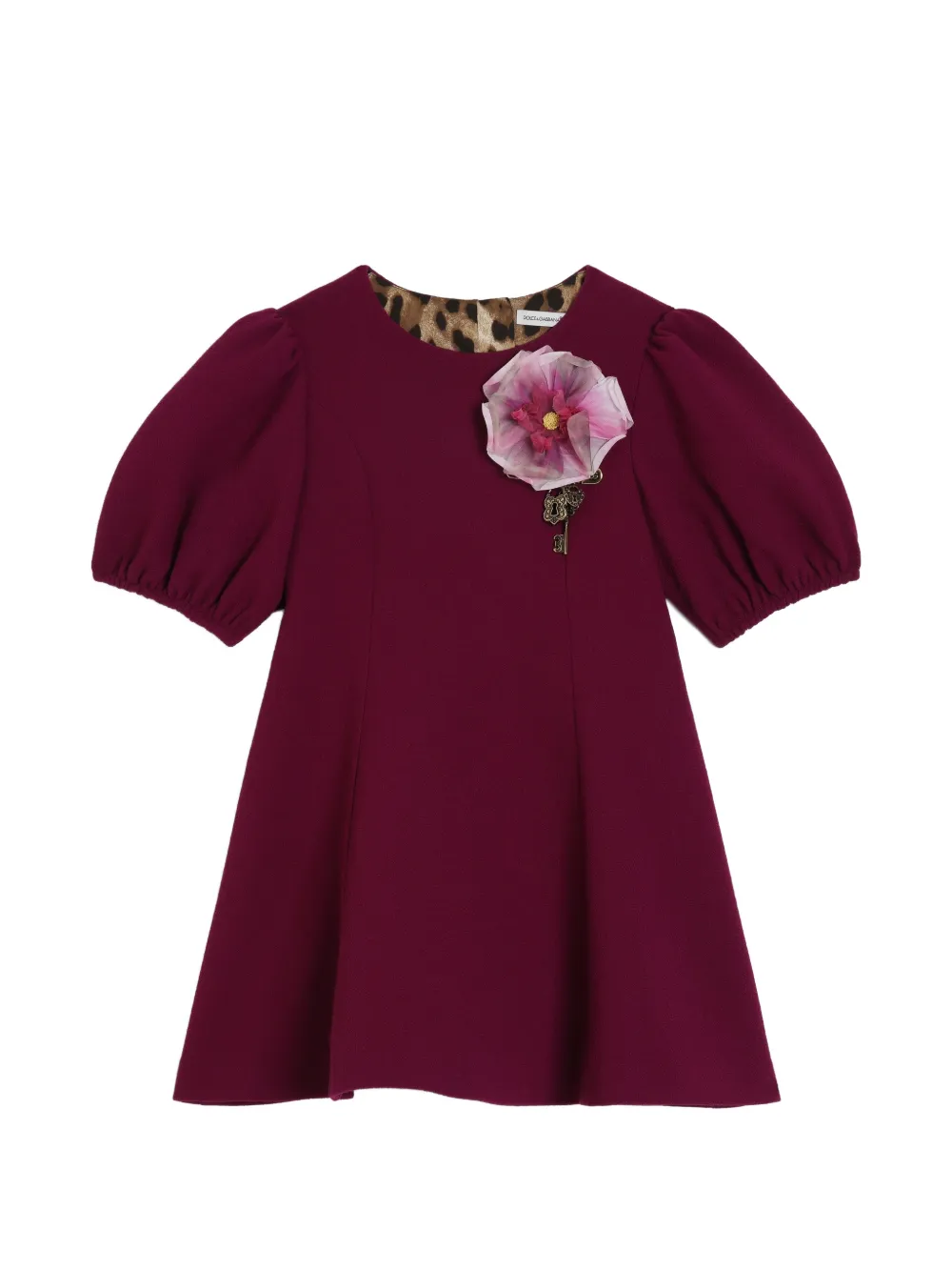 Dolce & Gabbana Kids floral-brooch dress - Viola