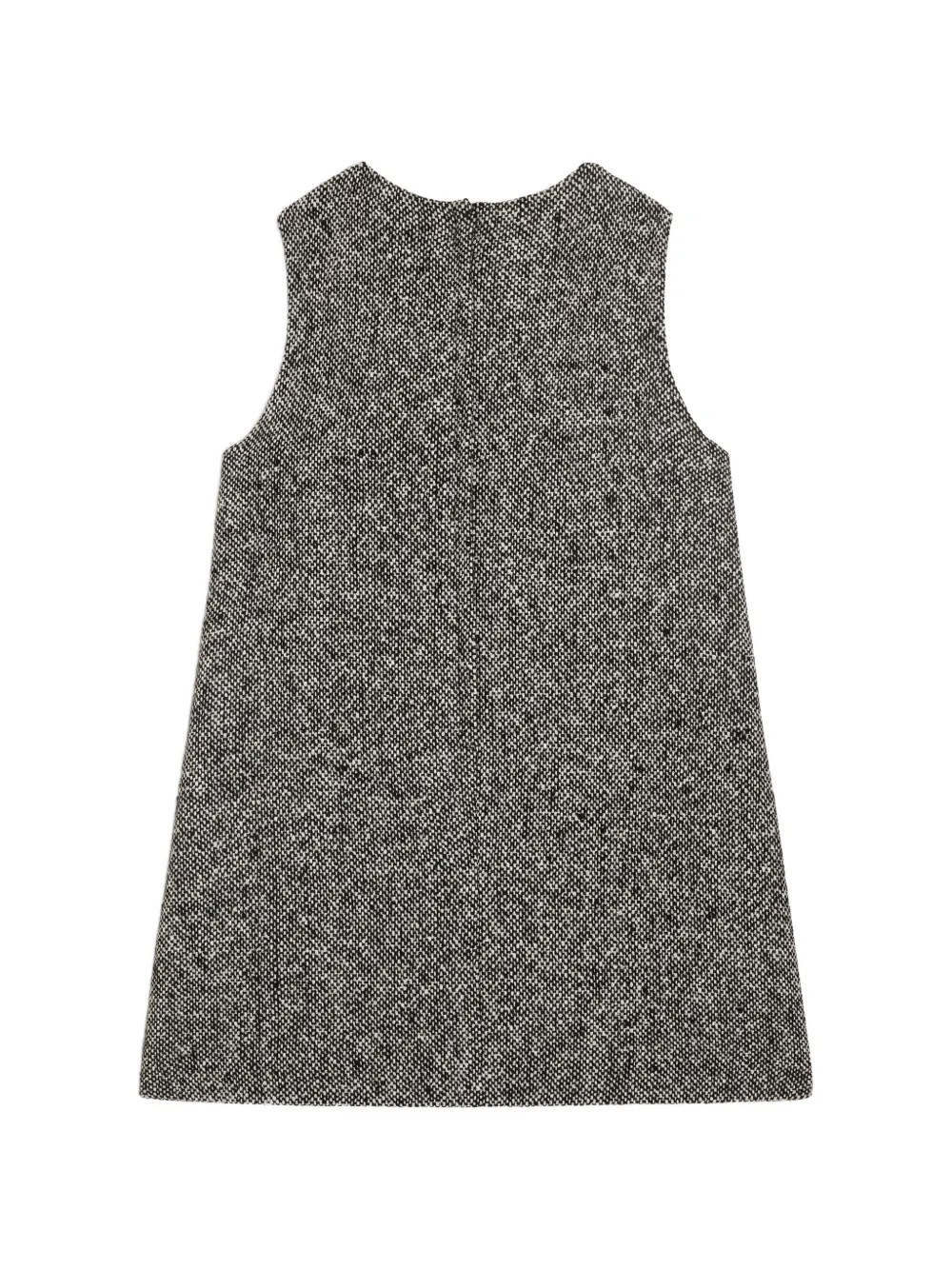 Dolce & Gabbana Kids Birdseye jurk van wolblend Zwart