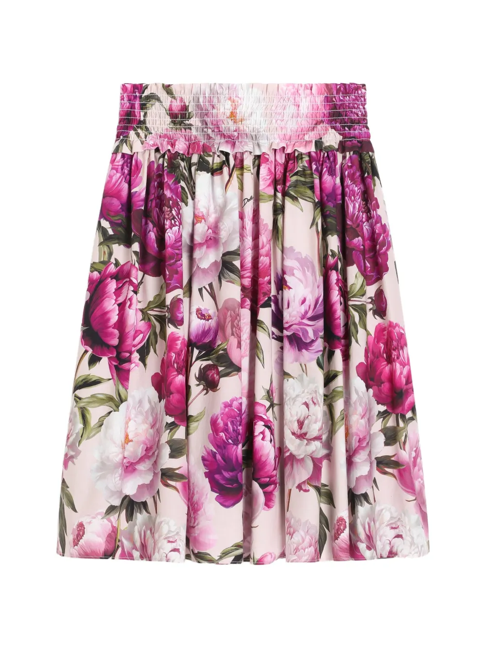 Dolce & Gabbana Kids Popeline rok met Peony-print Roze