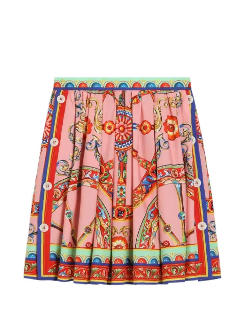 Dolce & Gabbana Kids Carretto-print poplin skirt