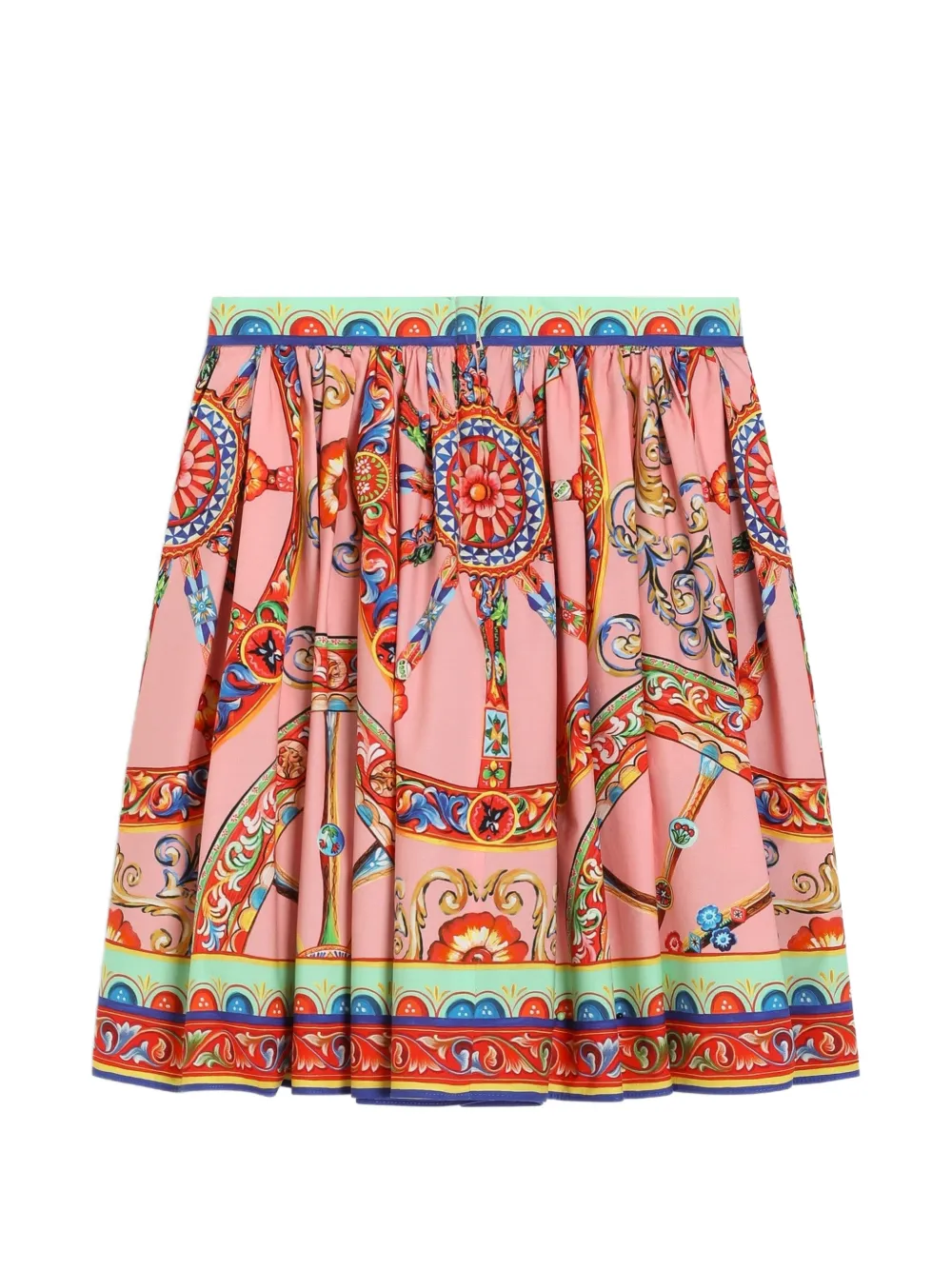 Dolce & Gabbana Kids Popeline rok met Carretto-print Roze