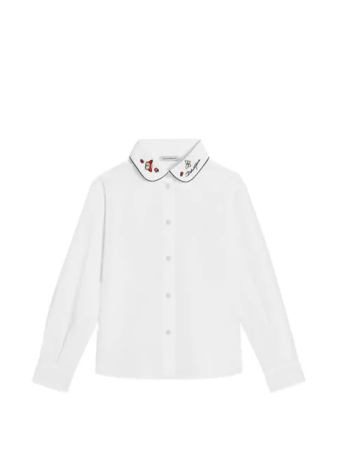 Dolce & Gabbana Kids camisa de popelina con botones
