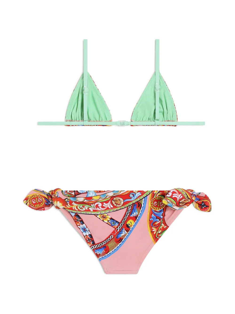 Dolce & Gabbana Kids Traingel bikini met logoprint Roze