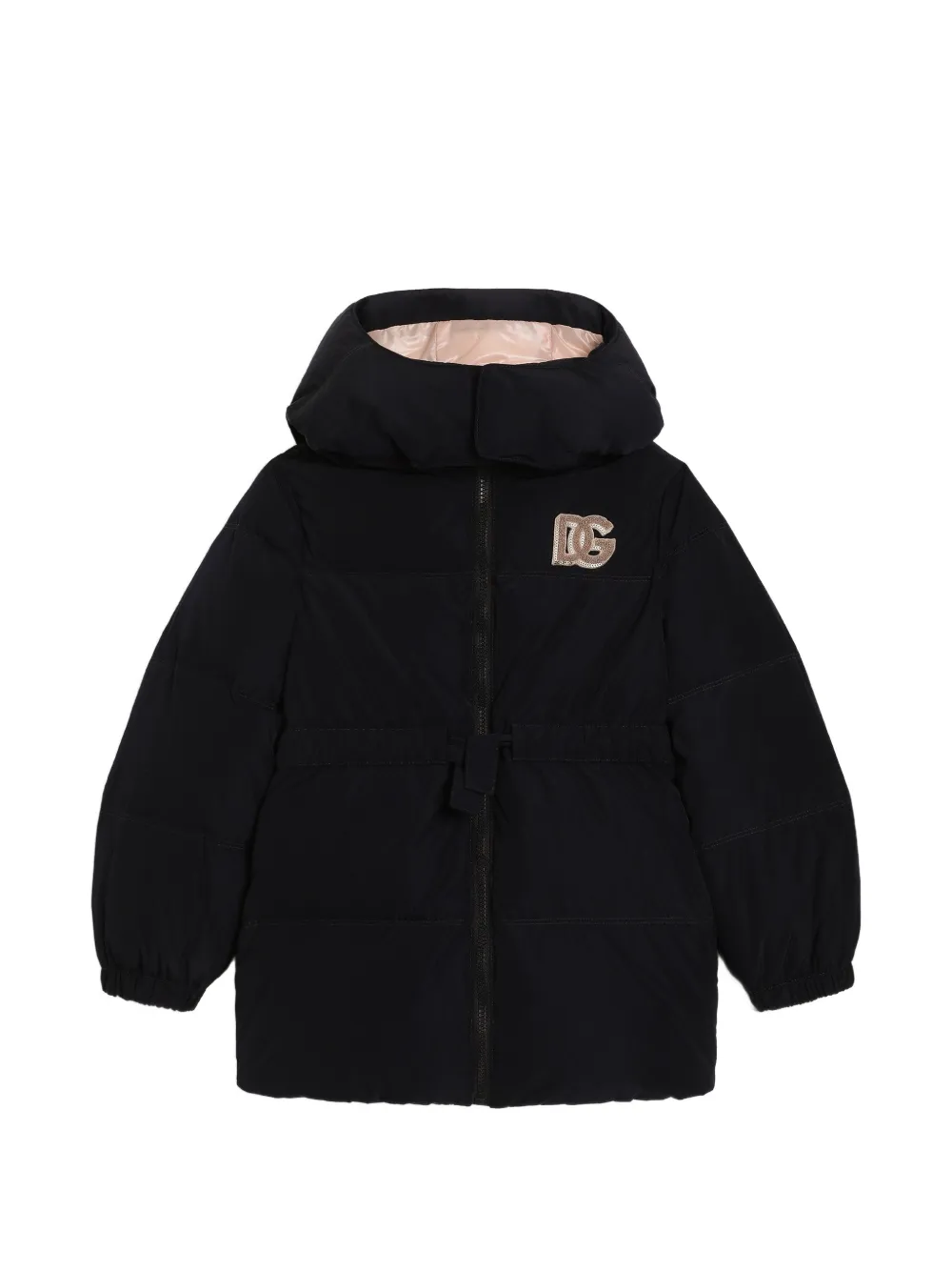 Dolce & Gabbana Kids Piumino con logo - Nero