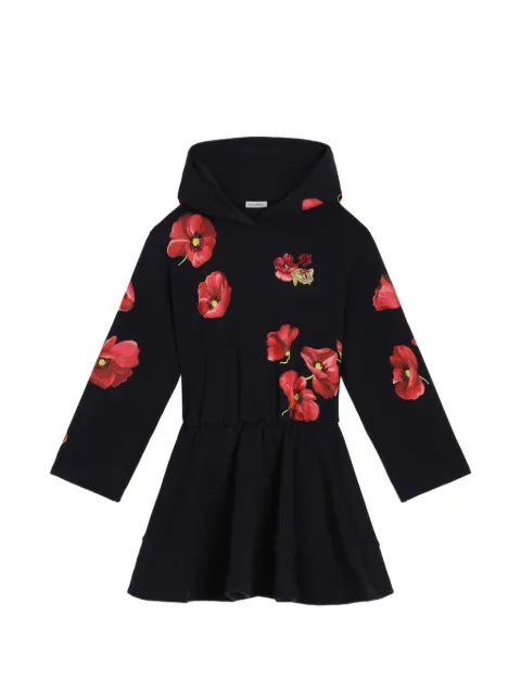 Dolce & Gabbana Kids poppy-print fleece dress